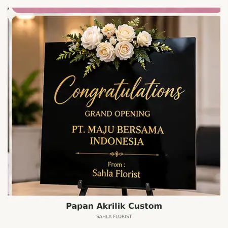 Papan Bunga Akrilik Sleman